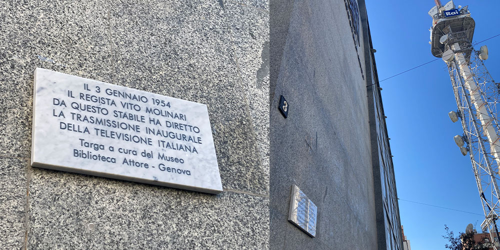 Targa Vito Molinari [Milano Unica - Museo Biblioteca Attore Genova] 