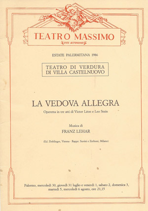 La vedova allegra - regia di Vito Molinari